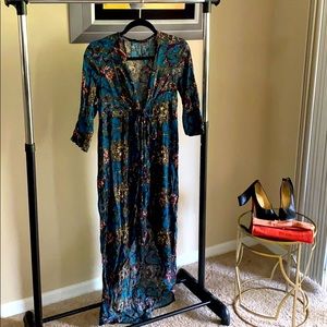 Floral Tunic Dress/Cover Up/Cardigan